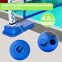Pool Volleyball Set for Inground Pools, Volleyball Net for Pool with 2 Water Volleyballs and 1 Pump, Swimming Pool Games for Adults and Teens, Family Splash Party Fun