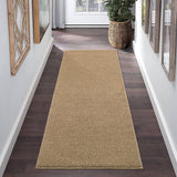 Garvee Modern Washable Kitchen Rug Runner 2x6 Hallway Rug Solid Rug Non-Slip Laundry Room Runner Rug, Washable Neutral Bathroom Carpet Runner Low Pile Floor Carpet for Bedroom Doorway Entryway,Taupe - Brown