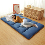 Garvee Japanese Floor Futon Mattress Twin Size, Japanese Style Folding Futon Mattress Sleeping Mattress Pad for Adults Kids, Tatami Mat, Roll Up Camping Mattress, Navy Blue - Navy blue