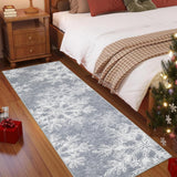 Garvee Christmas Washable Runner Rug Snowflake Non Slip 2x6 Grey for Hallway Kitchen Bathroom Bedroom - Snowflake|Gray