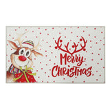 Garvee Merry Christmas Doormat Cute Christmas Deer Front Door Doormat Washable Rug Non-Slip Indoor Outdoor Entrance Rug Living Room Bedroom Kitchen Floor Mat Home Christmas Decoration 17" x 29"
