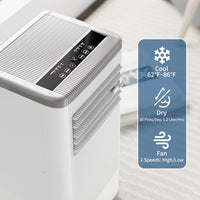 Garvee 10,000 BTU Portable Air Conditioner Up to 350 Sq.Ft, 3-In-1 Portable AC Unit with Cool/Fan/Dehumidifier, Room Air Conditioner with Remote Control, Full Window Kit, White