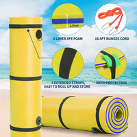 Garvee Lily Pad Floating Mat 8 ft/9 ft/12 ft, Tear-Resistant XPE Foam, Lake & Pool Use, Neon Orange/Yellow/Blue