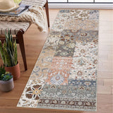 Garvee Washable Rug 2x6 Oriental Runner Rug Vintage Patchwork Entryway Runners Hallway Runner Rugs Accent Long Rug Non-Slip Soft Thin Rug Runner Indoor Kitchen Mat Living Room Bedroom Farmhouse Rug - Orange