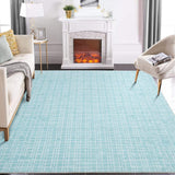 Garvee 5x7 Washable Rug Non Slip Modern Checkered Rug Soft Faux Wool Floor Carpet Indoor Contemporary Plaid Print Rug Non Shedding Throw Carpet for Bedroom Living Room Dining Room Office Teal - Mint Green