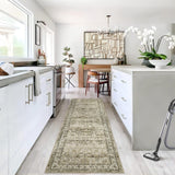 Garvee Washable Runner Rug 2x6 Vintage Area Rug Hallway Indoor Kitchen Washable Living Room Carpet Oriental Distressed Rug Retro Accent Throw Rug for Office Dining Room Bathroom Faux Wool,Taupe - Light Camel