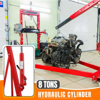 4400LBS Engine Hoist, Folding Hydraulic Hoists Cherry Picker, Heavy Duty Engine Crane Lifter, Re
