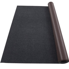 Garvee 6' × 13.1' Boat Marine Carpet, Black Marine Carpet, Indoor/Outdoor Rug, TPR Non-Slip, Waterproof, for Patio Deck, Outdoor Use, Camping - Striped|Black