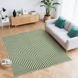 Garvee 8x10 Modern Area Rug Washable Stain Resistant Green Mat for Home Decor Kitchen Living Room - Green
