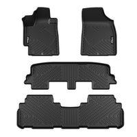 Garvee Floor Mats for Toyota Highlander 2008-2013 TPE All Weather Vehicle Specific Fit Front 1st 2nd 3rd Row Car Floor Liner Accessories