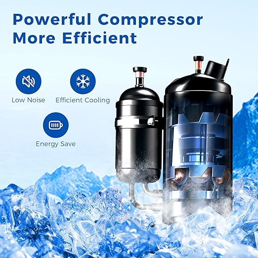 Garvee 550Lbs/24H Ice Maker ETL Approval 370 Lbs Storage Bin, Stainless Steel Clear Ice Cube Maker, 15x20 Ice Cube