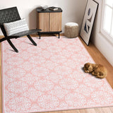 Garvee 5x7 Area Rugs Living Room Rugs Large Machine Washable Rug for Bedroom Non Slip Modern Rug Soft Faux Wool Floral Rug Vintage Print Rug Non Shedding Throw Carpet for Dining Room Home Office Pink - Pink