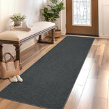Garvee Washable Runner Rug 2x6 Charcoal Non Slip Low Pile Foldable Mat for Entryway Kitchen Bathroom - Charcoal
