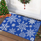 Garvee Christmas Doormat 20 x 32 mas Decorative Front Door Mat Outdoor Indoor Doormat Non-Skid Welcome Doormat Washable Floor Mats for Bedroom Living Room Kitchen Nursery, 20" x 32" Blue - Christmas Snow Blue
