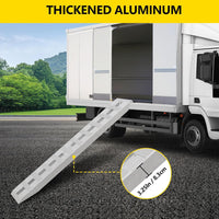 Garvee Aluminum Car Ramps 2-Pack Heavy-Duty 10000 Lbs Capacity 96x15 in Silver Non-Foldable Vehicle Loading Ramps