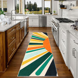 Garvee Washable Rug 3x8 Rug Kids Runner Rug for Playroom Colorful Kids Rug for Bedroom Nursery Rug Non-Slip Sun Rainbow Carpet Ultra-Soft Rug Sunshine Rug for Office Nursery Entryway Dorm - Yellow/Green