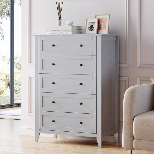 GARVEE 5 Drawer Dresser Chest - Multi-Functional Storage Solution