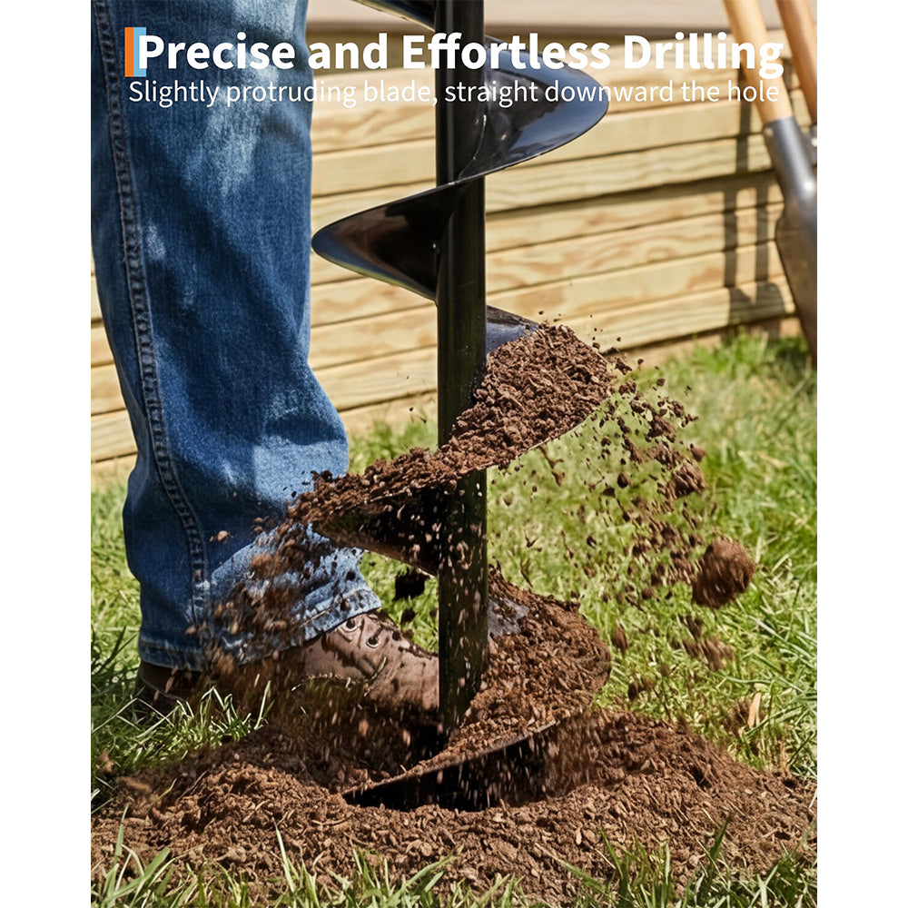 Garvee 2-in-1 Gas Powered 52CC 2-Stroke Ice Auger & Earth Auger Kit with 10" Ice Drill and 5.9" Ground Drill Bit for Ice Fishing and Post Hole Digging, EPA Certified