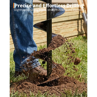 Garvee 2-in-1 Gas Powered 52CC 2-Stroke Ice Auger & Earth Auger Kit with 10" Ice Drill and 5.9" Ground Drill Bit for Ice Fishing and Post Hole Digging, EPA Certified