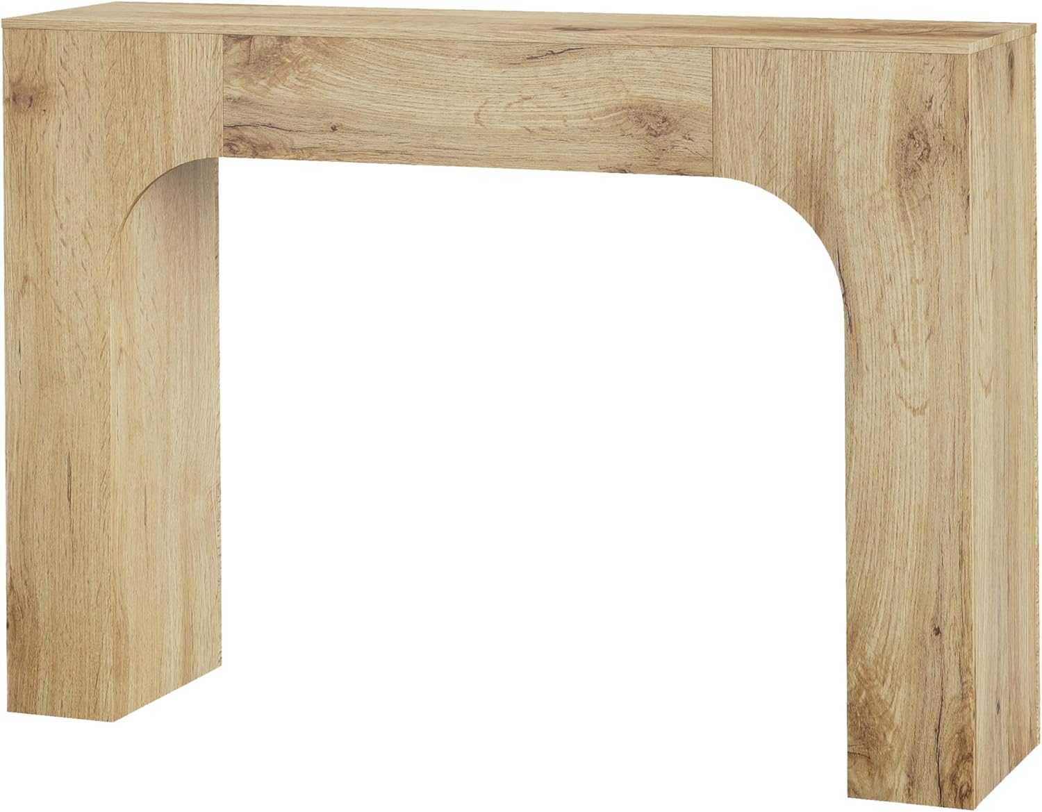 Garvee 47" Farmhouse Console Table Slim Wood Sofa Side Table Narrow Rustic Foyer Furniture for Living Rooms Hallways Apartments, Oak