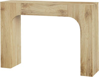 Garvee 47" Farmhouse Console Table Slim Wood Sofa Side Table Narrow Rustic Foyer Furniture for Living Rooms Hallways Apartments, Oak