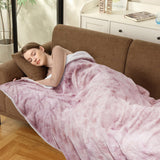 Garvee Heated Blanket Electric Throw, Soft Tufted Electric Blanket, Machine Washable Thicken Velvet Heating Blanket Throw with 5 Heating Levels and 4 Hour Auto-Off, 50"x60", Pink - pink