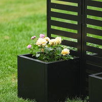 Garvee 52x70x28 Privacy Screen Metal Garden Fence Panel with Planter Box, 3-Panel Freestanding Divider, Self-Draining Raised Beds, Durable Metal, Outdoor Patio Deck Yard