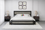 Garvee King Bed Frame With Headboard, Platform Bed Frame With 4 Storage Drawers and Charge Station, Solid Metal Slats Support, Noise Free, No Box Spring Needed, Easy Assembly, Wash Grey - Wash Grey