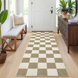 Garvee Kitchen Runner Rug Washable Area Rug Front Door Entryway Hallway 2x6 Beige and Brown Non Slip Farmhouse - Beige & Camel