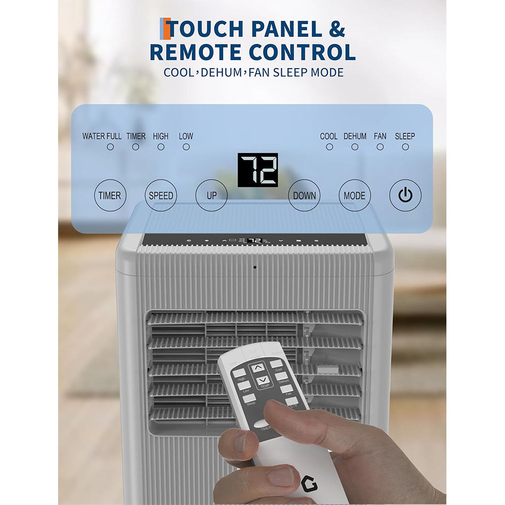 Garvee 10000 BTU Portable Air Conditioners with Remote Control, Portable AC for Room Up to 450 Sq. Ft., 3-In-1 Air Conditioner with Digital Display, Window Installation Kit, 24H Timer, Sleep Mode