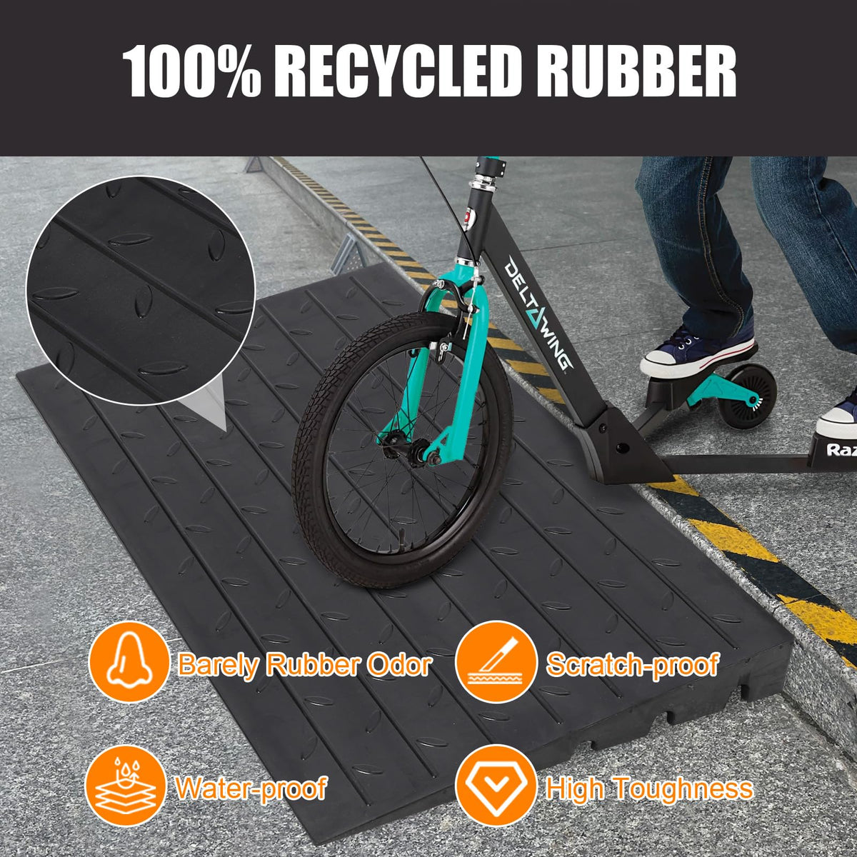 GARVEE rubber threshold ramp with water resistant scratch resistant and high toughness design features