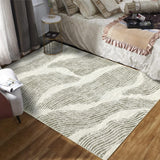 Garvee 9×12 Large Area Rug Washable Rugs Abstract Rugs Modern Rugs Easy-Cleaning Rug Contemporary Rug Foldable Rug Non-Slip Carpet Suitable for for Living Room Bedrooom Apartment Office,Beige - Beige