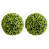 Garvee 19.7 Inch Artificial Plant Topiary Ball Set of 2, Lifelike Boxwood Balls for Indoor Outdoor Decor, Green