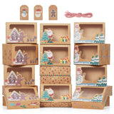 Garvee 24 Pack Christmas Cookie Boxes, Foldable Treat Box with Window, for Pastries, Cupcakes, Candy and Gift Giving, Food Grade Kraft Bakery Boxes, Reindeer Santa Cookie Boxes, Style B - 