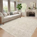 Garvee Area Rugs 10x13 Washable Large Rugs for Living Room Bedroom, Low Pile Soft Carpet, Beige - Beige