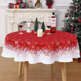 Garvee Christmas Round Tablecloth with 70-inch Diameter Waterproof Table Cloth Washable Farmhouse Table Cover for Kitchen Dining Indoor Outdoor Decorations