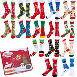 Garvee 15 pares de calcetines de Navidad para Navidad, acogedores y divertidos, calcetines suaves de punto de algodón para hombre, mujer, niña, regalo de Navidad, color1, Talla única - color1