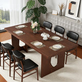 Garvee Dining Table for 6-8 People with Heavy Duty Pedestal Legs for Kitchen, Conference Room, Home - 71" Walnut