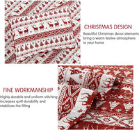 Garvee Christmas Quilt Set King Size - Boho Reversible Bedspread Coverlet Set with Christmas Tree Reindeer Snowflakes Printed Pattern, Soft Lightweight Bohemian Quilt Bedding Cover Set King