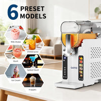 Garvee Slushie Machine for Home - 70 oz Ice-Free Frozen Drink Maker, Self-Cleaning Function with 6 Preset Programs for Margaritas, Frappés, Milkshakes, White