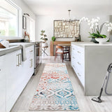 Garvee Boho Runner Rug Washable Vintage Low Pile Non Slip Indoor Entryway 2x6 Multi - Multicolor