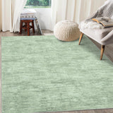 Garvee Solid Green 3x5 Bedroom Rug Washable Rug for Living Room Small Entryway Carpet with Rubber Backing Stain Resistant Dining Room Throw Mat Modern Solid Color Area Rug for Bedside Kitchen - Green