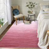 Garvee Modern Pink 4x6 Washable Rugs, Bedroom Living Room Ombre Area Rug Abstract Rugs with Rubber Backing Vintage Office Rug Low Pile Farmhouse Rug Aesthetic Floor Cover - Pink