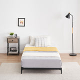 Garvee Twin - Metal Platform Full Bed Frame Sturdy & Noise-Free Black Steel Slat Support - Black|6 Inch Hight