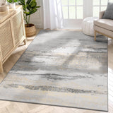 Garvee Modern Abstract Rug 5 x8, Neutral Beige Rugs for Living Room, Bedroom, Dining Room, Office, Home, Non-Shed, Non-Slip - Tan & Ivory
