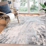 Garvee Modern Bedroom Rug Washable Area Rug 4x6 Non Slip Throw Floor Cover Abstract Accent Dining Room Large Carpet Neutral Rug for Living Room Office Home Decor, Grey/Blue - Blue Gray