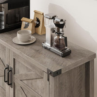 Garvee Farmhouse Console Table with 2-Door, Wood Coffee Bar Cabinet Sofa Table, Entryway Table with 2 Storage Cabinets, Farmhouse Buffet Sideboard for Kitchen, Living Room, Hallway, 32 Inch, Grey