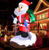 Garvee 9.25 FT Christmas Inflatables Outdoor Decorations,Giant Inflatables Santa Claus with Gifts Sled,Built-in LED Lights Holiday Blow Up Yard Decoration for Indoor,Outdoor,Yard, Holiday