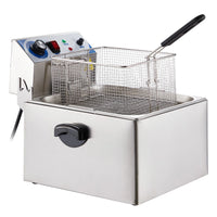 Garvee 11L/10QT 1500 Watts Electric Deep Fryer - Stainless Steel Adjustable Temperature Control for Wings, Shrimp, Nuggets (110V) with Basket