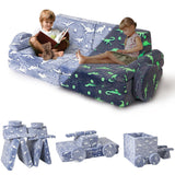 Garvee Kids Play Couch, Glow in The Dark Toddler Convertible Modular Sofa for Nursery Playroom
